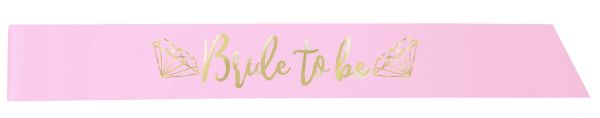 Bride to Be Schärpe Pink und Gold