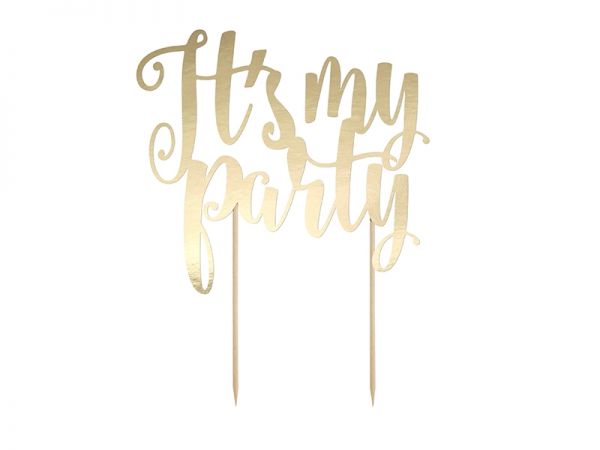 Cake Topper Gold its my Party 20.5 cm