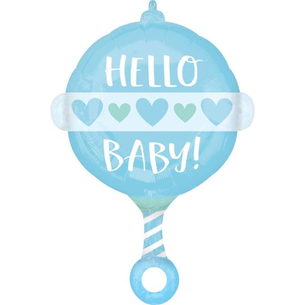 Baby Boy Rassel Folienballon 43x60cm