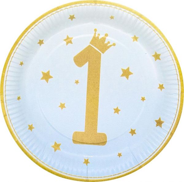 Blue Ombre 1st Birthday Teller 23 cm