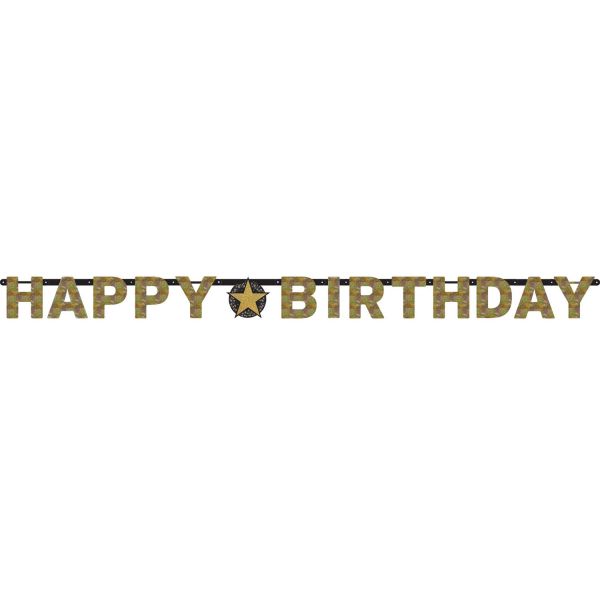 B-Day Banner Gold Sparkling Celebration