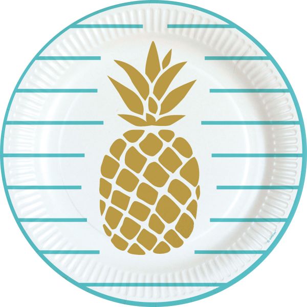 Pappteller Pineapple 23 cm/8