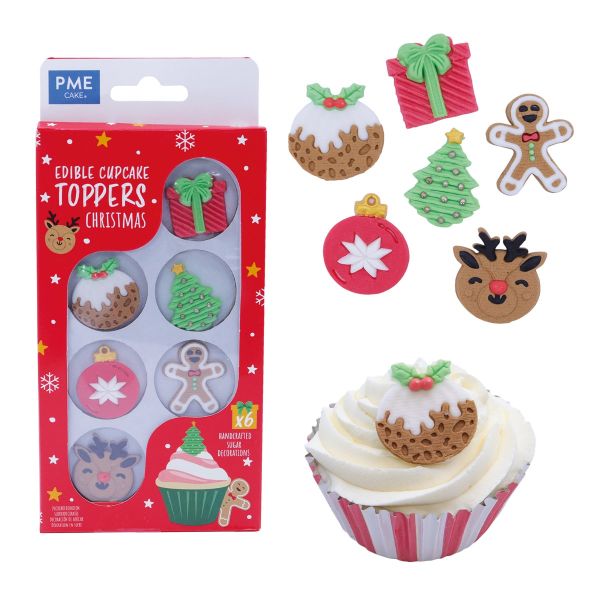 Cupcake Topper Zuckerfiguren Weihnachten