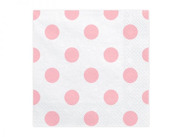 Servietten Dots light pink