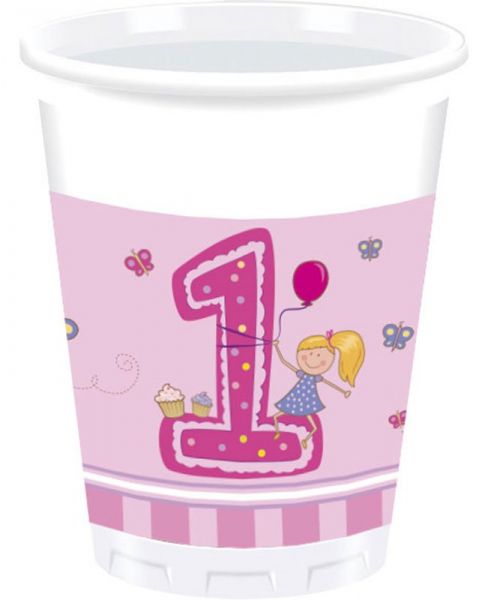 Girls First Birthday, 8 Becher