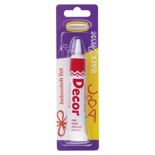 Zuckerschrift rot